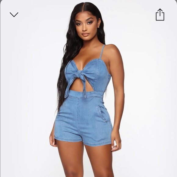 fashion nova jean romper